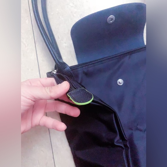 Longchamp large tote bag black color universal style versatile shoulder Purse - Picture 14 of 15